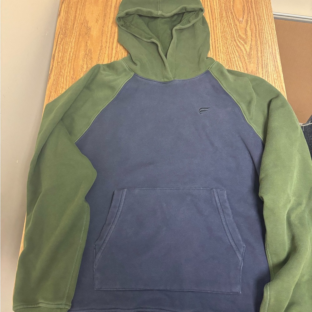 Fabletics Men's Green and Blue Hoodie